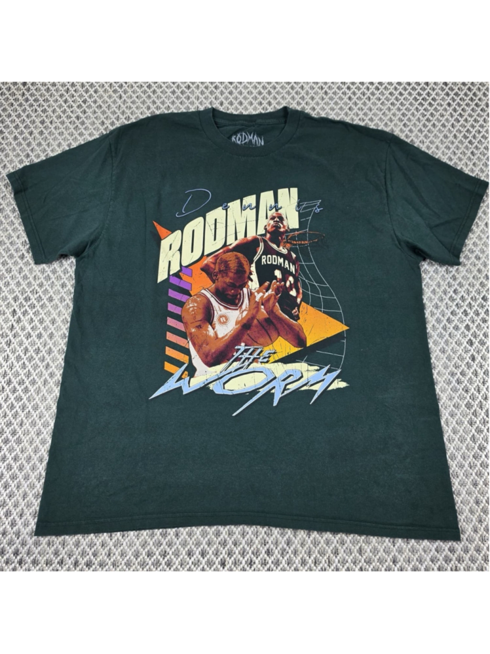Dennis Rodman The Worm Graphic T Shirt Mens XL Black Streetwear NBA